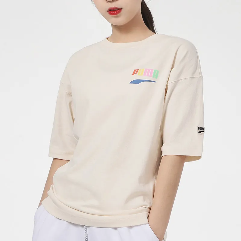 PUMA T Shirts Women's Ecru-4
