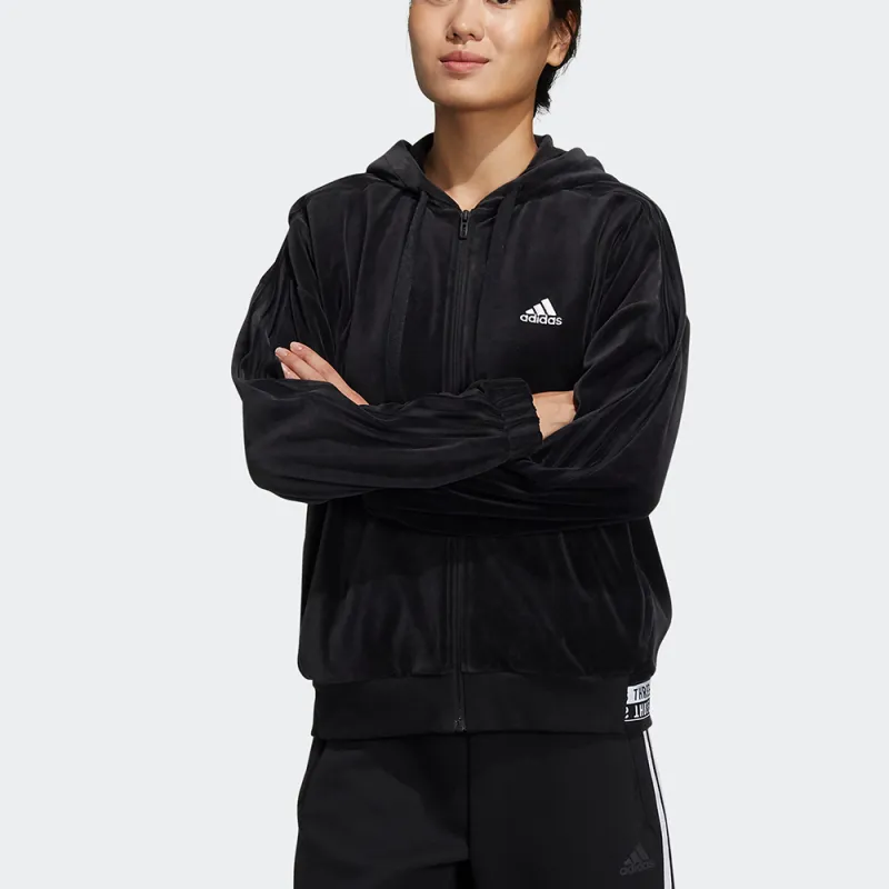 Adidas Velvet feel Coat Women's Black-1