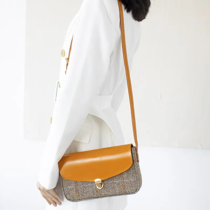 Julychagall Woolen Shoulder Bag Women's Floral Color-4