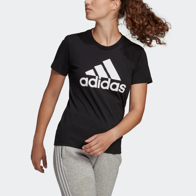 adidas Women's Essentials Logo Tee Black-1
