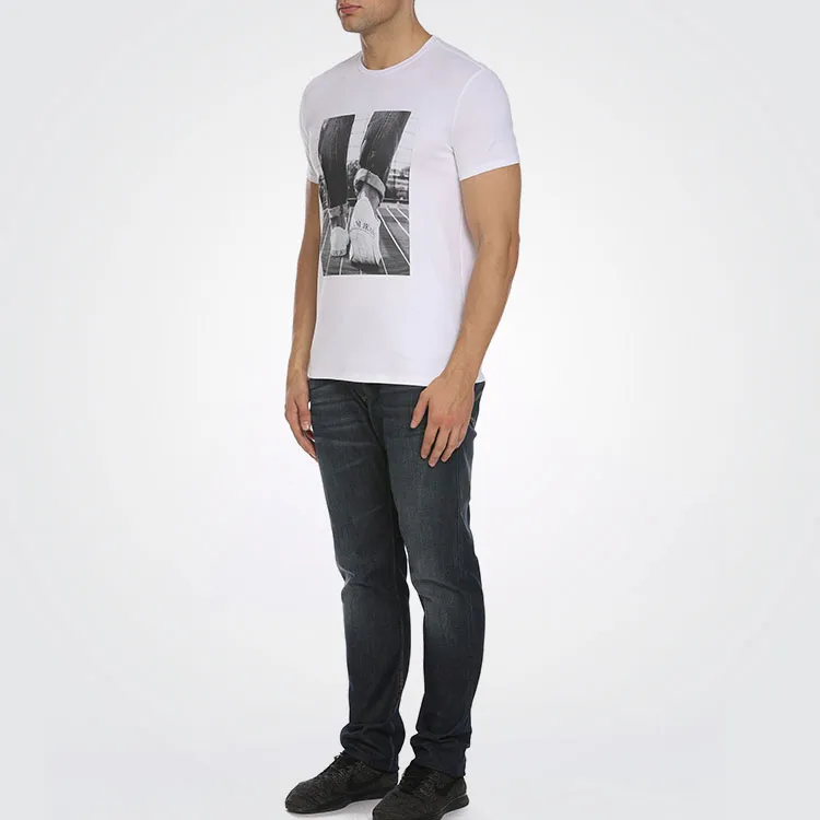 ARMANI JEANS T Shirts Men White-4