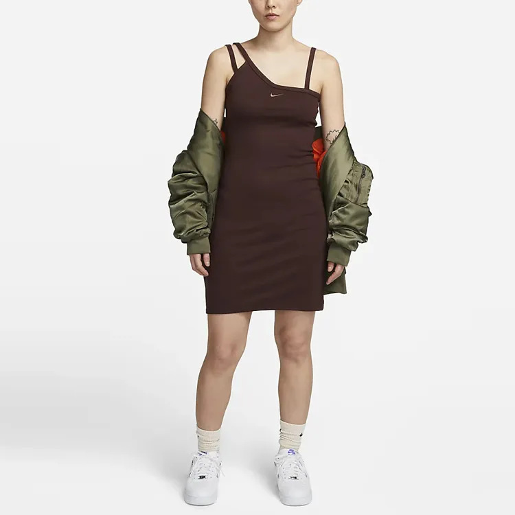 Nike Slip Dresses Women's Brown-2