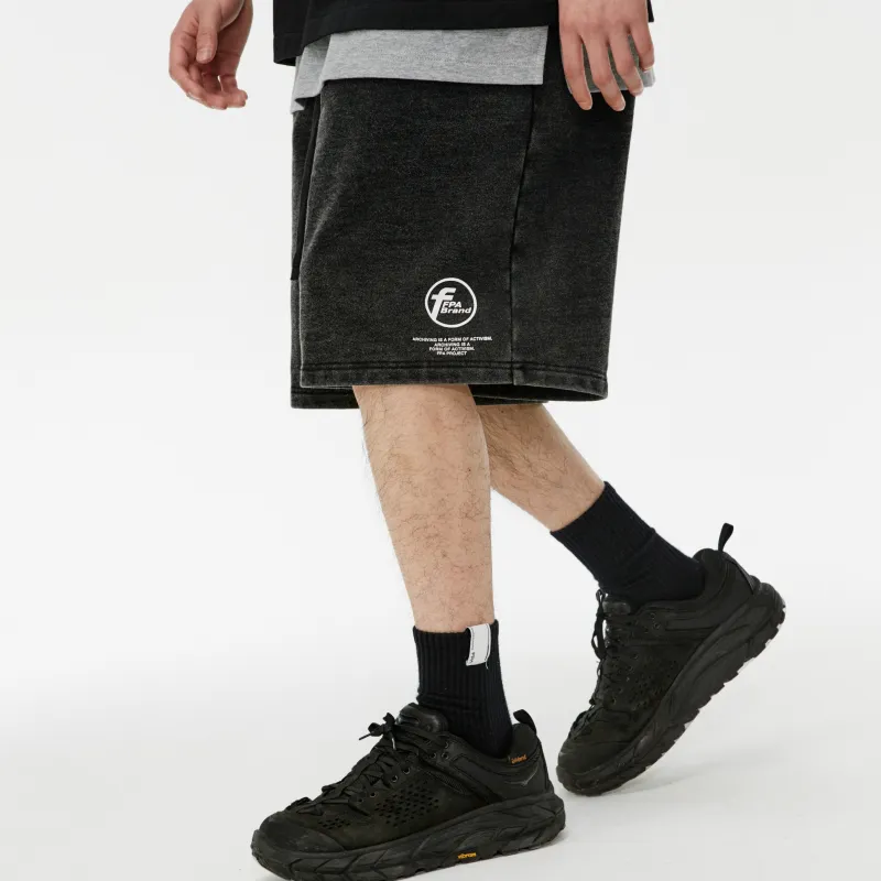 FPA Loose Fit Shorts Unisex Washed Black-4