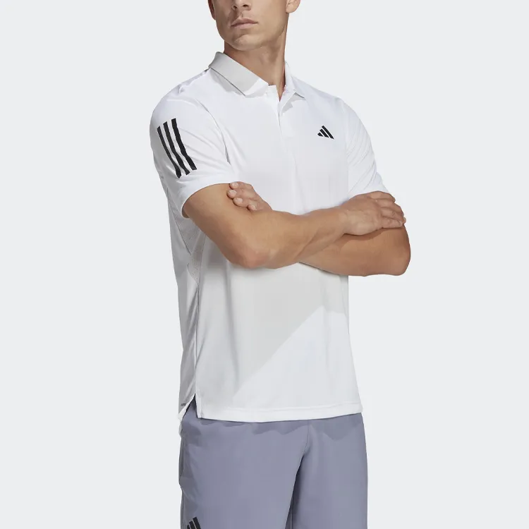 Adidas Free Shipping With AdiClub Club 3 Stripes Tennis Polo Shirt-3