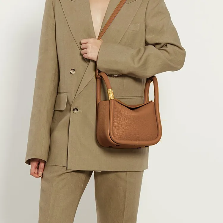 BOYY Calfskin Crossbody Bag Wonton Bag Handheld Bag Handbag Women's Brown-3