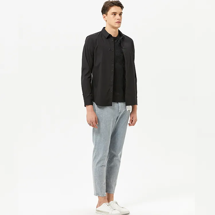 DAVID NAMAN Shirts Men Black-2