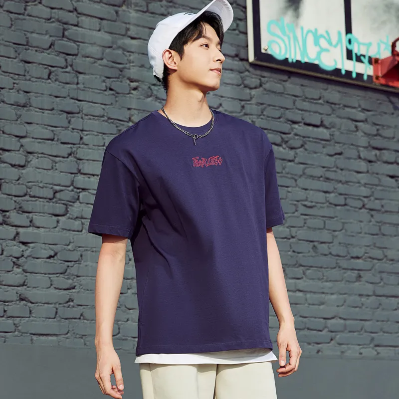 Erke T Shirt Men's Dusty Light Purple-6