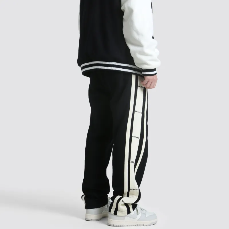 A Chock Knitted Sweatpants Unisex Black-3