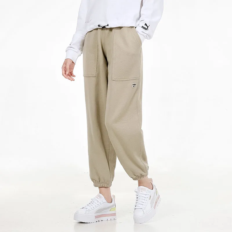 PUMA Sports Pants Women's Khaki-4