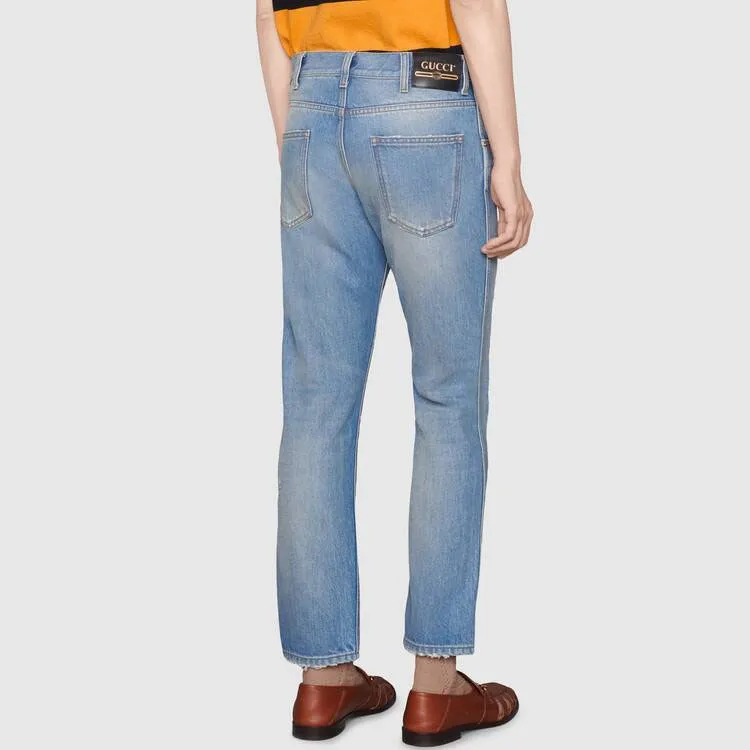 GUCCI Tapered Eco Bleached Jeans-6