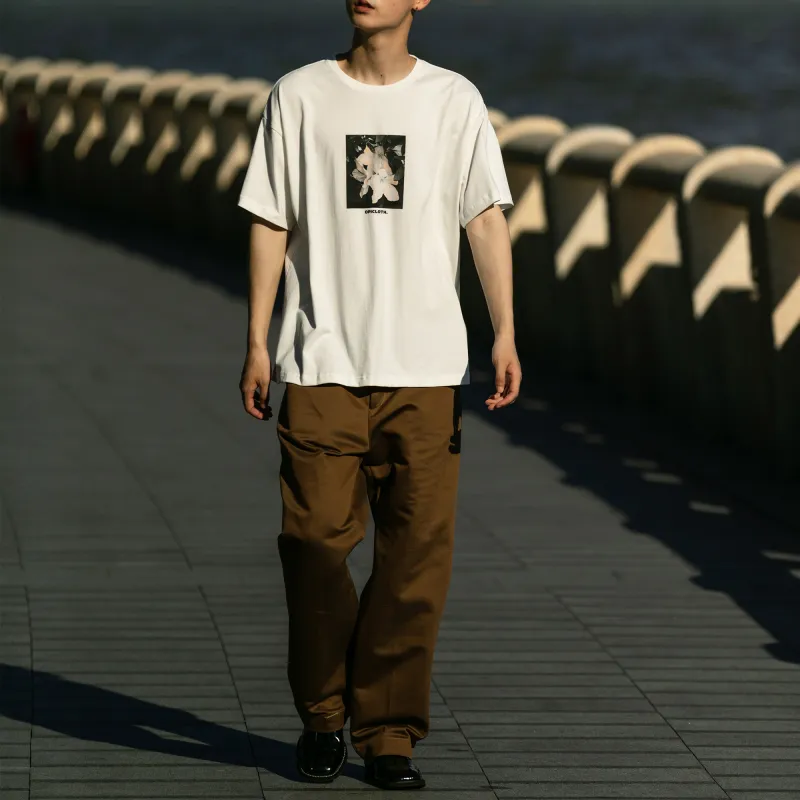 OPICLOTH SS21 Straight T Shirt Unisex White-3