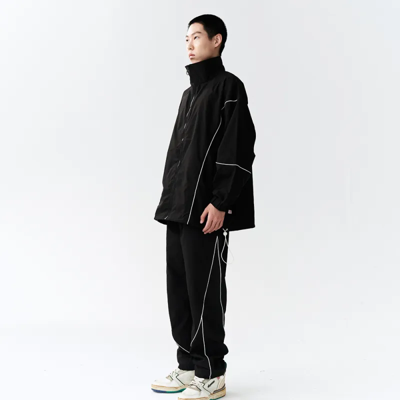 Nengmao Store Loose Fit Jacket Unisex Black-2