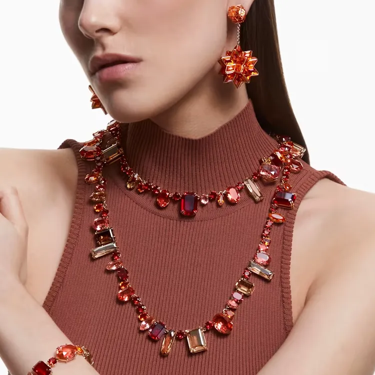 Swarovski Cuiosa Geometric-cut Drop Earrings-3