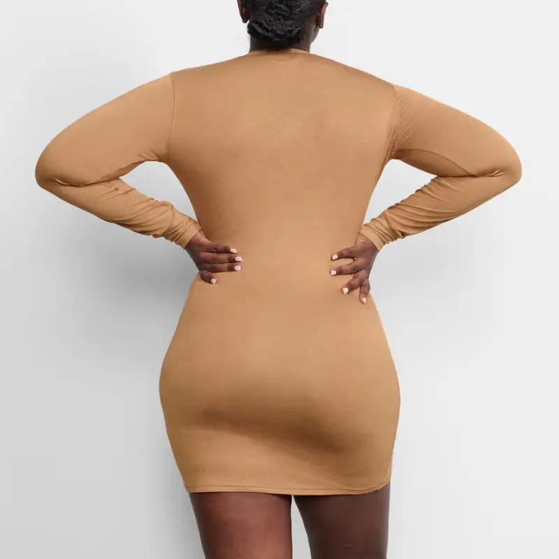 Skims Long-Sleeved Dresses Women's Camel-2