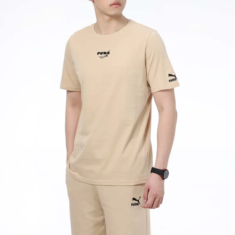 PUMA Set in Sleeve T Shirt Men's Wheat-4