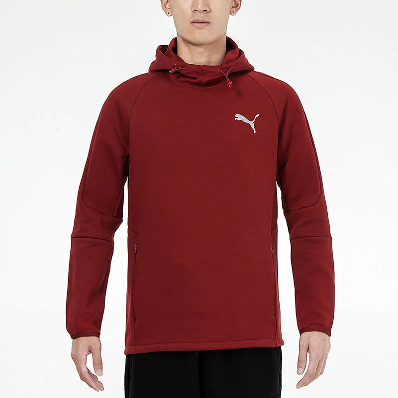 PUMA Logo Printing Sweatshirt Men's Deep Red-2