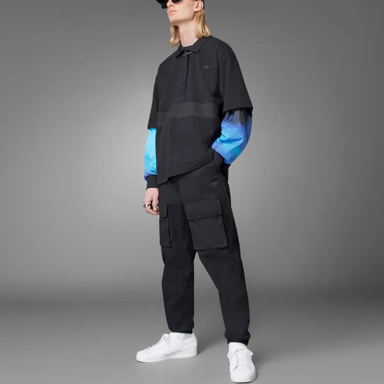 Adidas Originals Blue Version Collection Polo Shirt Men's Black-2