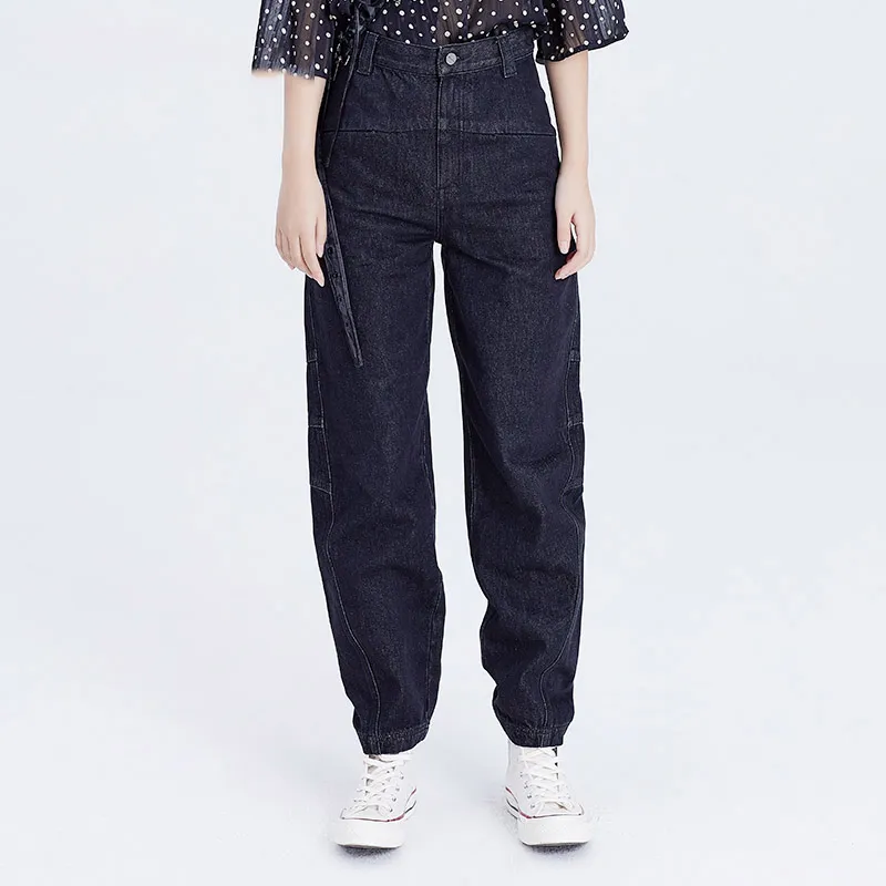 BABYGHOST Tapered Pants Jeans Women's Black-1