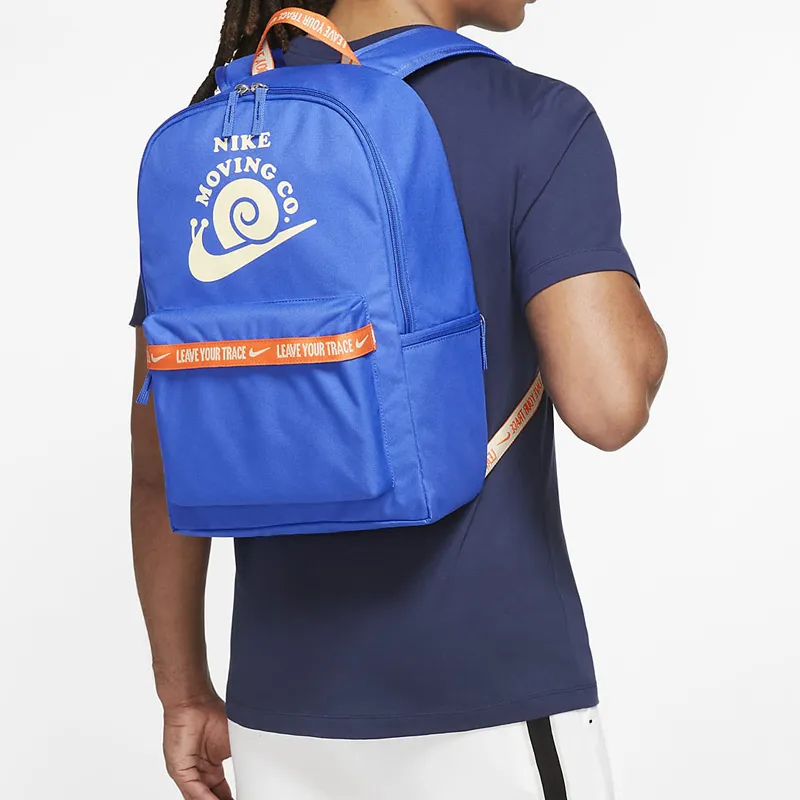 Nike Heritage Polyester Backpack Regular Unisex Blue-4