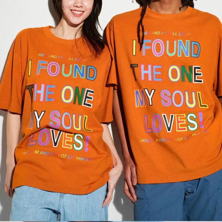 UNIQLO T Shirts Unisex Orange-1