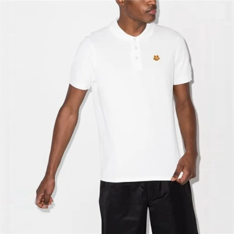 KENZO Classic Tiger Head Polo Shirts Men White-2