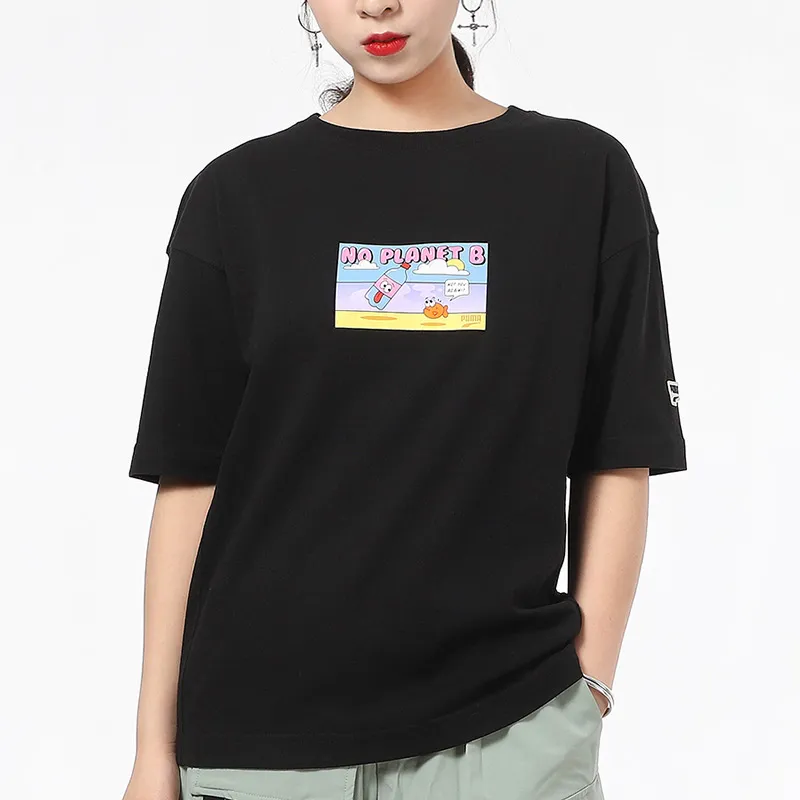 PUMA T Shirts Women's Black-2