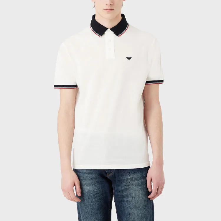 EMPORIO ARMANI SS23 Polo Shirt Men's Ecru-3