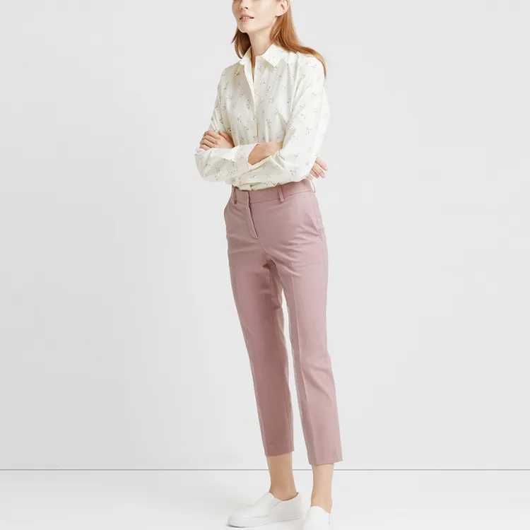 THEORY Casual Pants Women's Light Pink-2