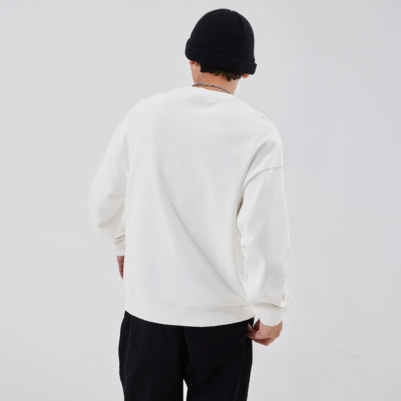 GUKUUL Text Print Vintage Crew Neck Pullover Sweatshirt Unisex-2