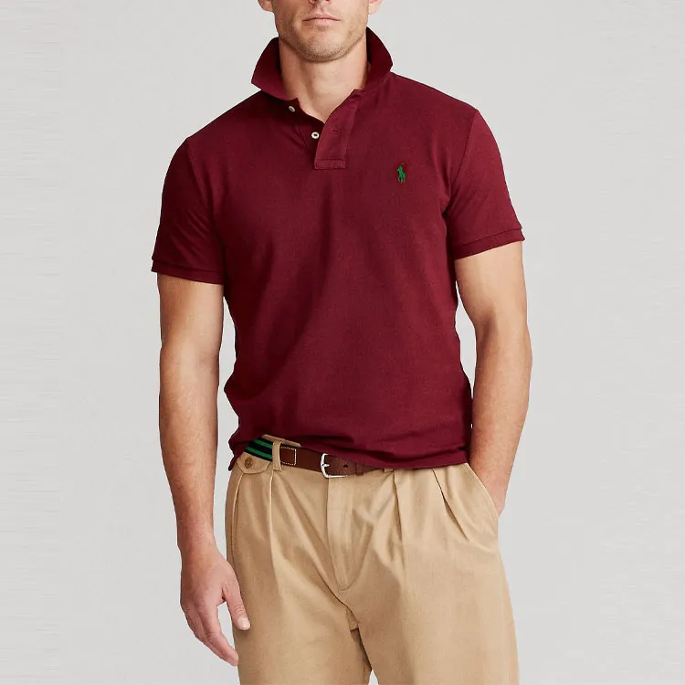 Polo Ralph Lauren SS23 Polo Shirt Men's Burgundy-2
