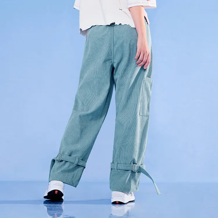 LAMLICKA Casual Pants Unisex Blue-3