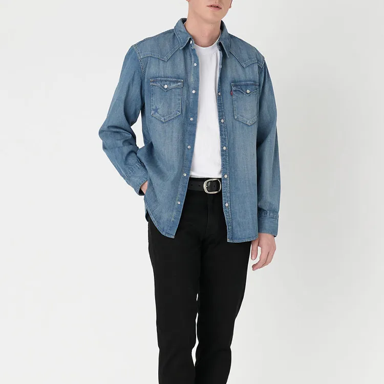 Levis Shirts Men Indigo-2