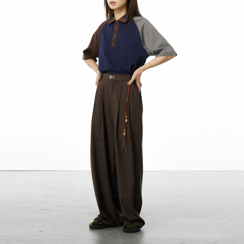 BLUELANDINC Casual Pants Women's Dark Coffee-3