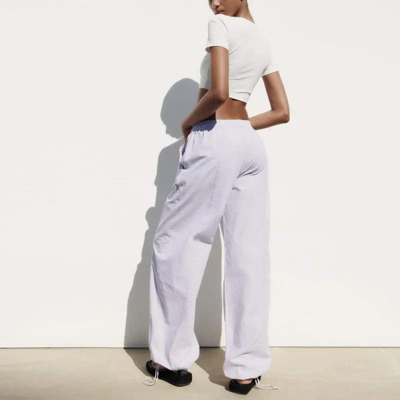 ZARA Casual Pants Women's Light Purple-3