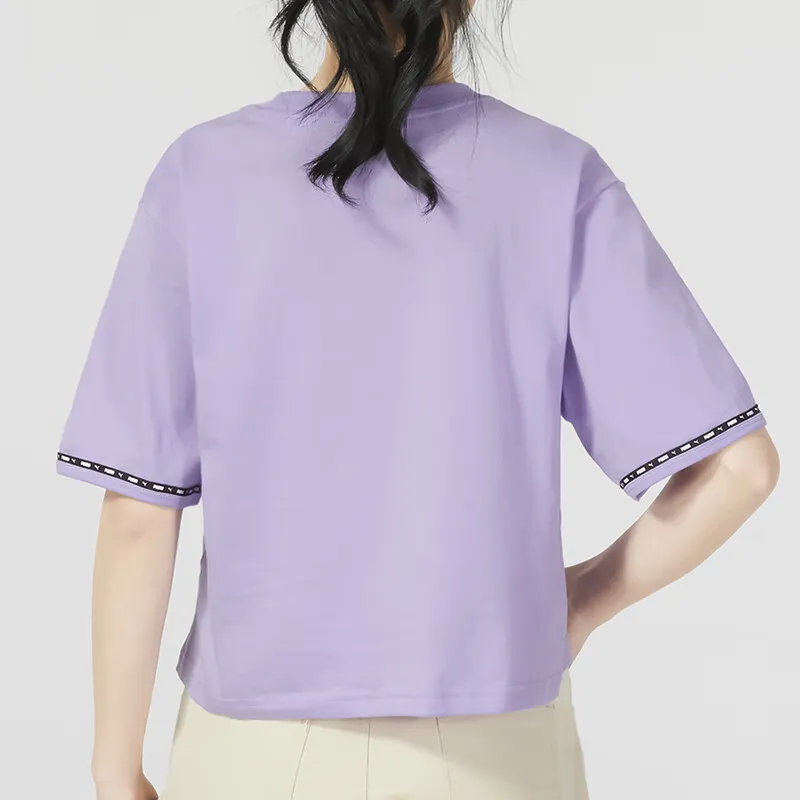 PUMA Drop Shoulder Sleeve T Shirt Women's Purple-3