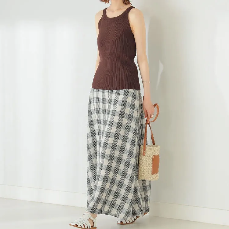 Beams Casual Long Skirts Women's Gray-2