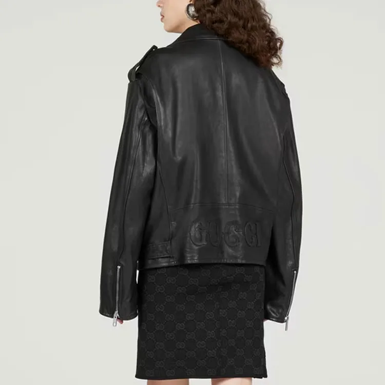 GUCCI Leather Biker Jacket-3