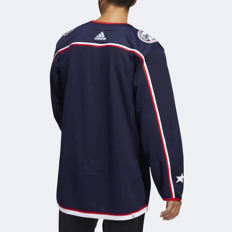 Adidas Blue Jackets Home Authentic Jersey-2