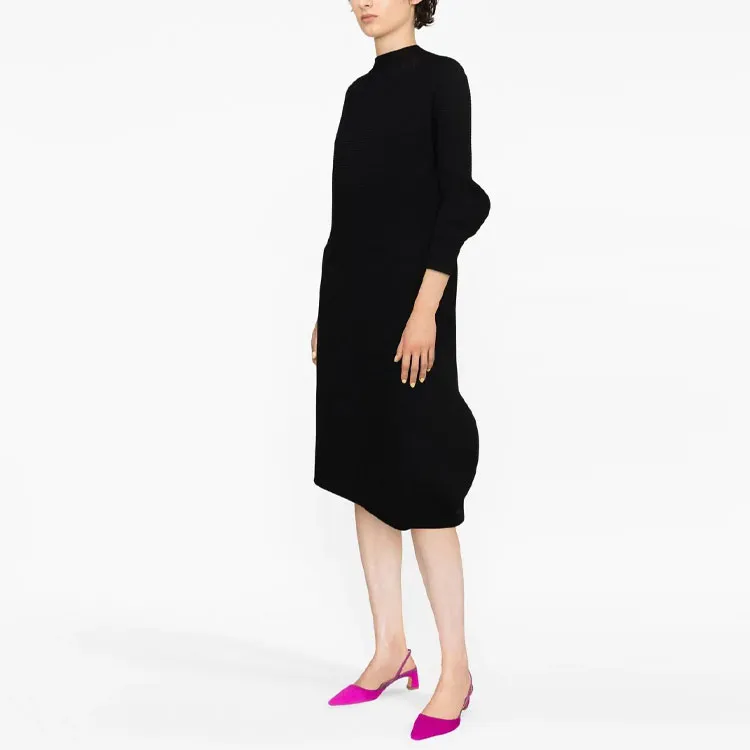 ISSEY MIYAKE Long-Sleeved Dresses Women's Black-3