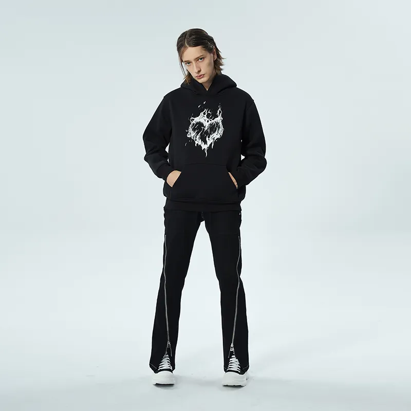 YLDP Straight Jeans Unisex Black-2