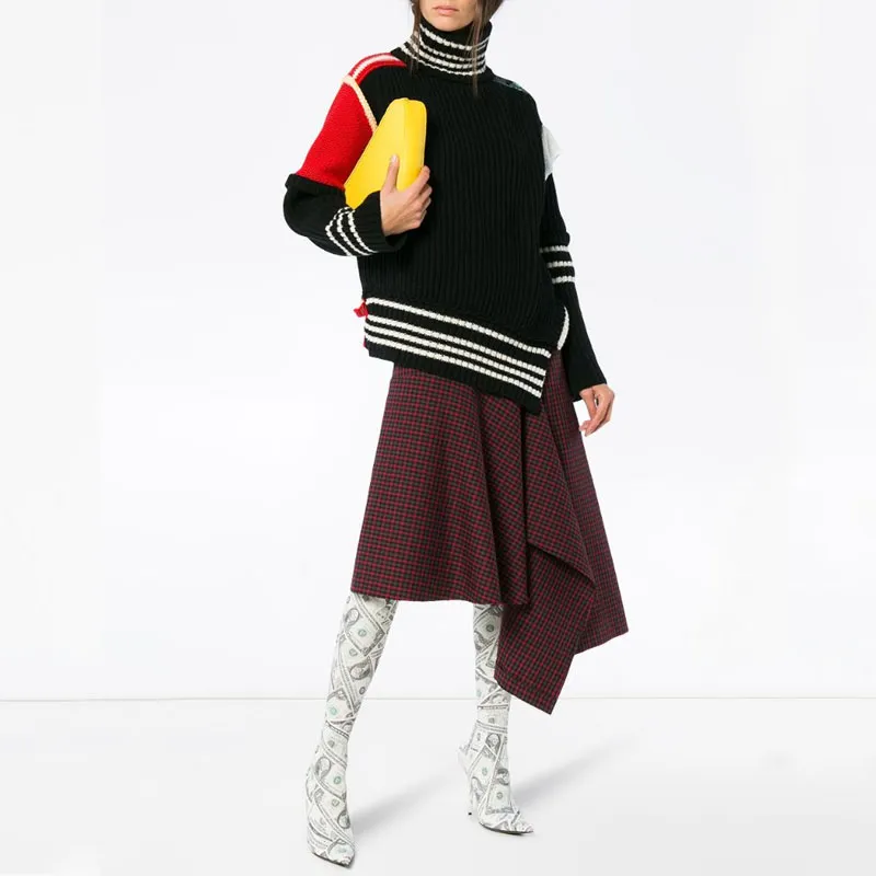 Balenciaga Casual Long Skirts Women's Red-2
