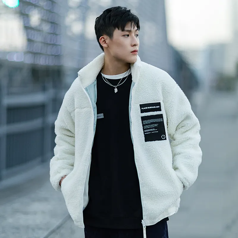 PSO Brand Letter Stand Collar Loose Fit Thickened Puffer Jacket Unisex-2