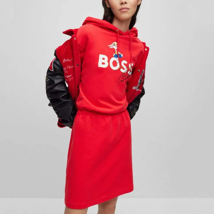 HUGO BOSS HUGO BOSS X LOONEY TUNES SS23 Long Sleeved Dresses Women's Red-2