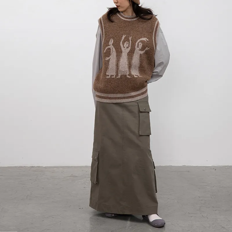 Crying Center Vests Unisex Burnt Tea Brown-1