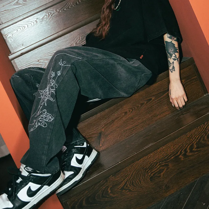 GRKC Straight Jeans Fall Unisex Black-4