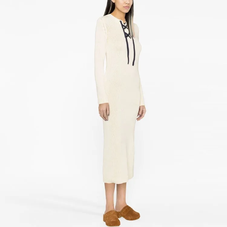 Zimmermann High Tide Lace up Knitted Dress-3