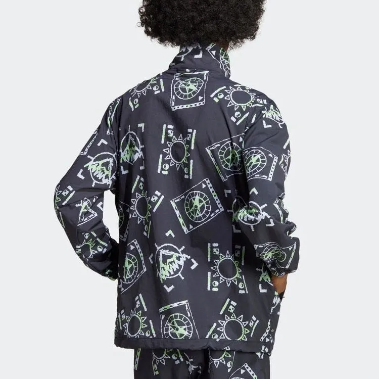 Adidas Graphic-print Pull-over Jacket-3