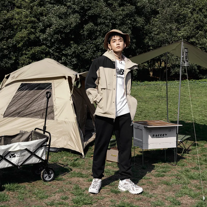 New Balance Jackets Men Khaki-8