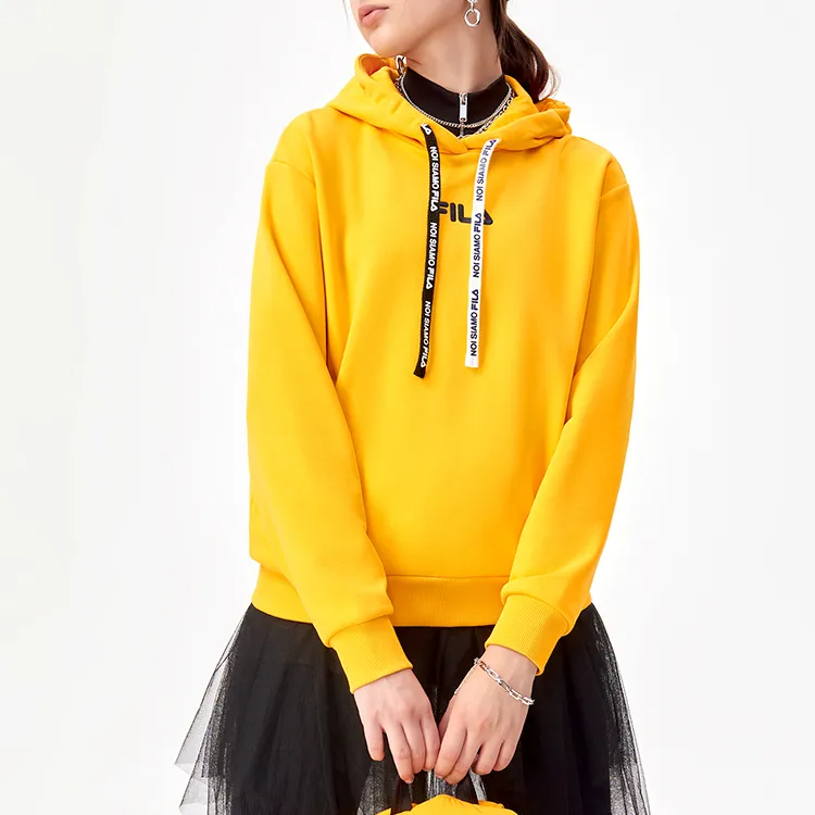 FILA FUSION Sweatshirts Women's Golden Orange Yellow-2