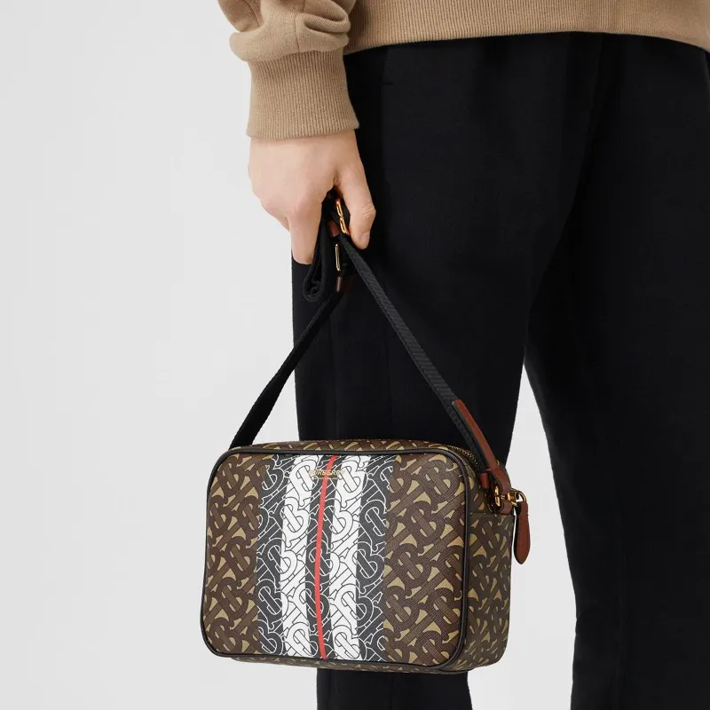 Burberry Cotton One Shoulder Handbag Crossbody Bag Regular Men's Mule Brown-5
